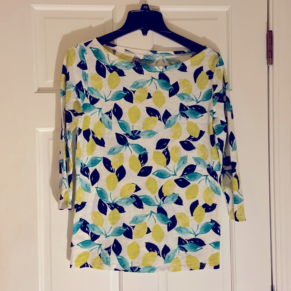 Ann Taylor 3/4 sleeve 100% cotton top.EUC